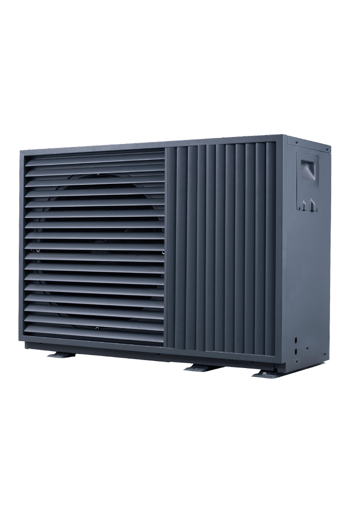 Black air-to-water heat pump from a-TroniX.